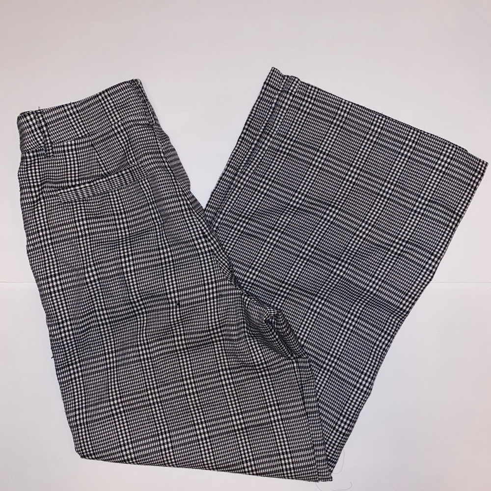 Vintage wide leg plaid pants